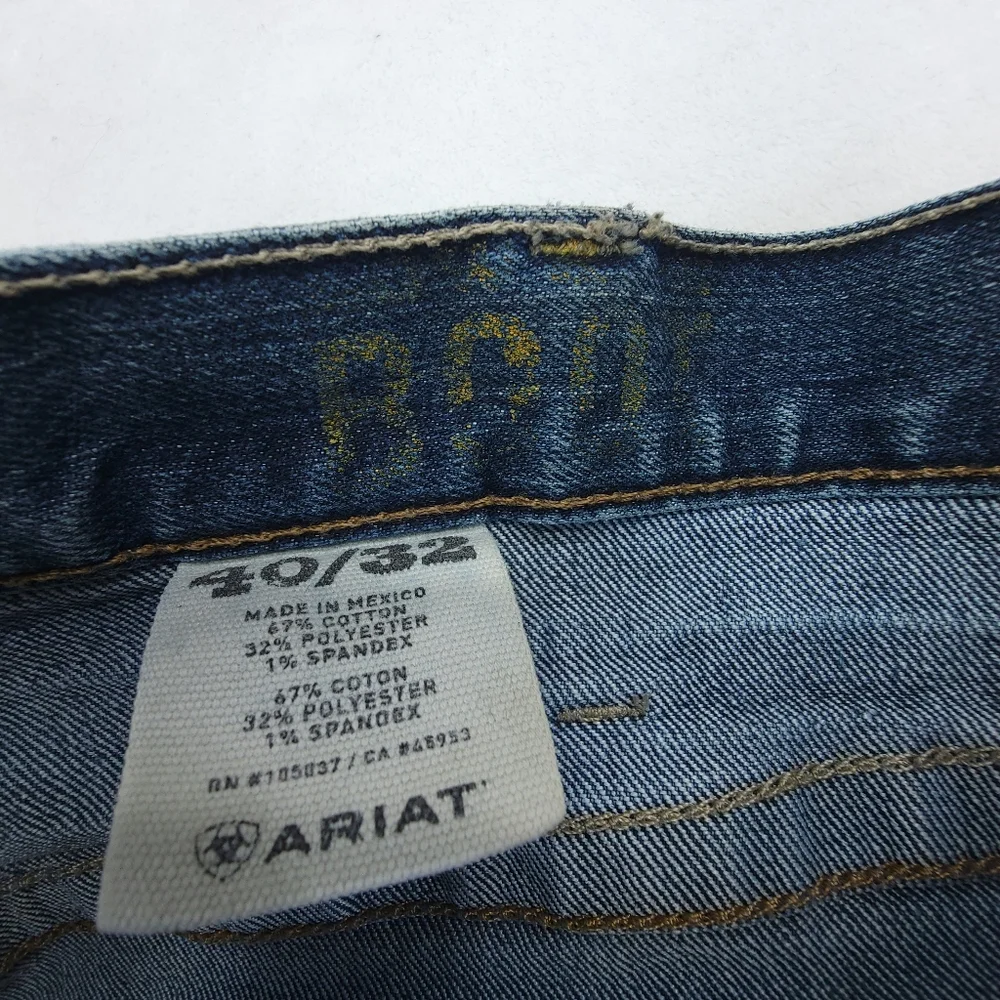 Ariat Mens Jeans Mid Rise Boot Cut Size 40x32 (38x30) Workwear Western Rodeo
